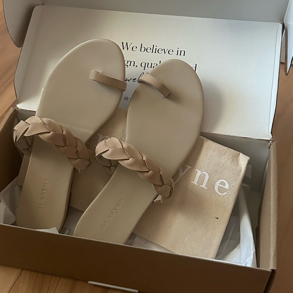 Jenni Kayne leather braided strap sandal
